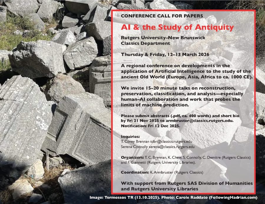 Graphic version of CFP with image of Termessos Turkey in background