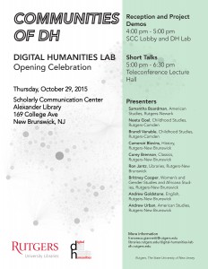 DH Lab Opening Flyer