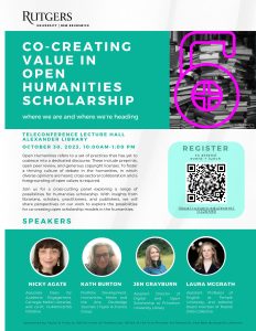 Open Humanities event flyer